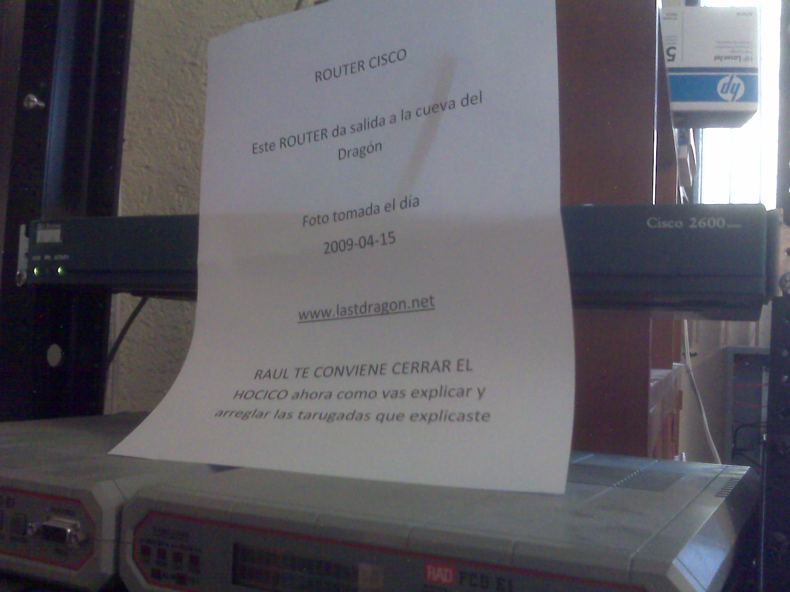 El router que usa Last Dragon