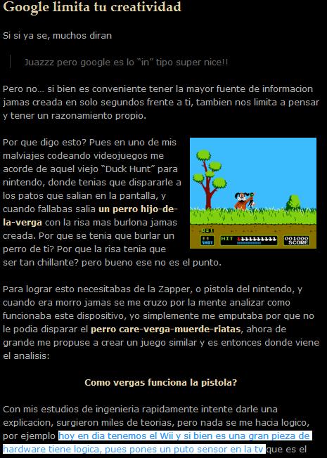Megabyte y la NES ZAPPER