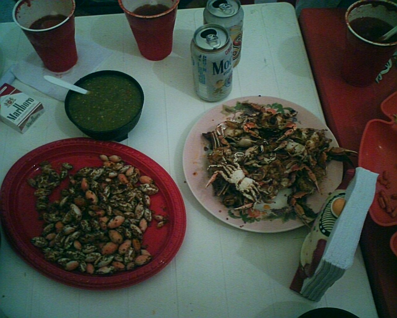 Servidas como botana