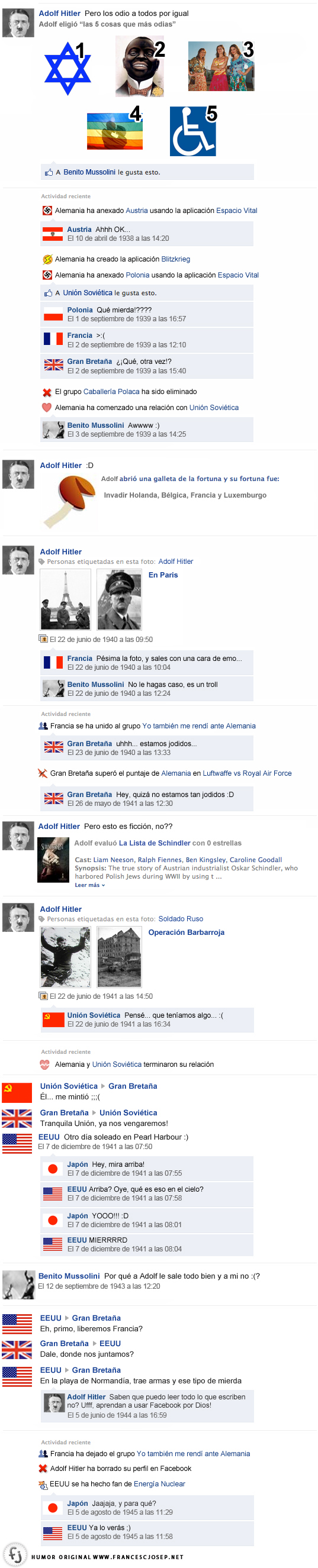 Facebook en la segunda guerra mundial