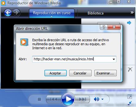 Oirla directamente en el Windows Media Player