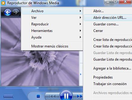 Oirla directamente en el Windows Media Player